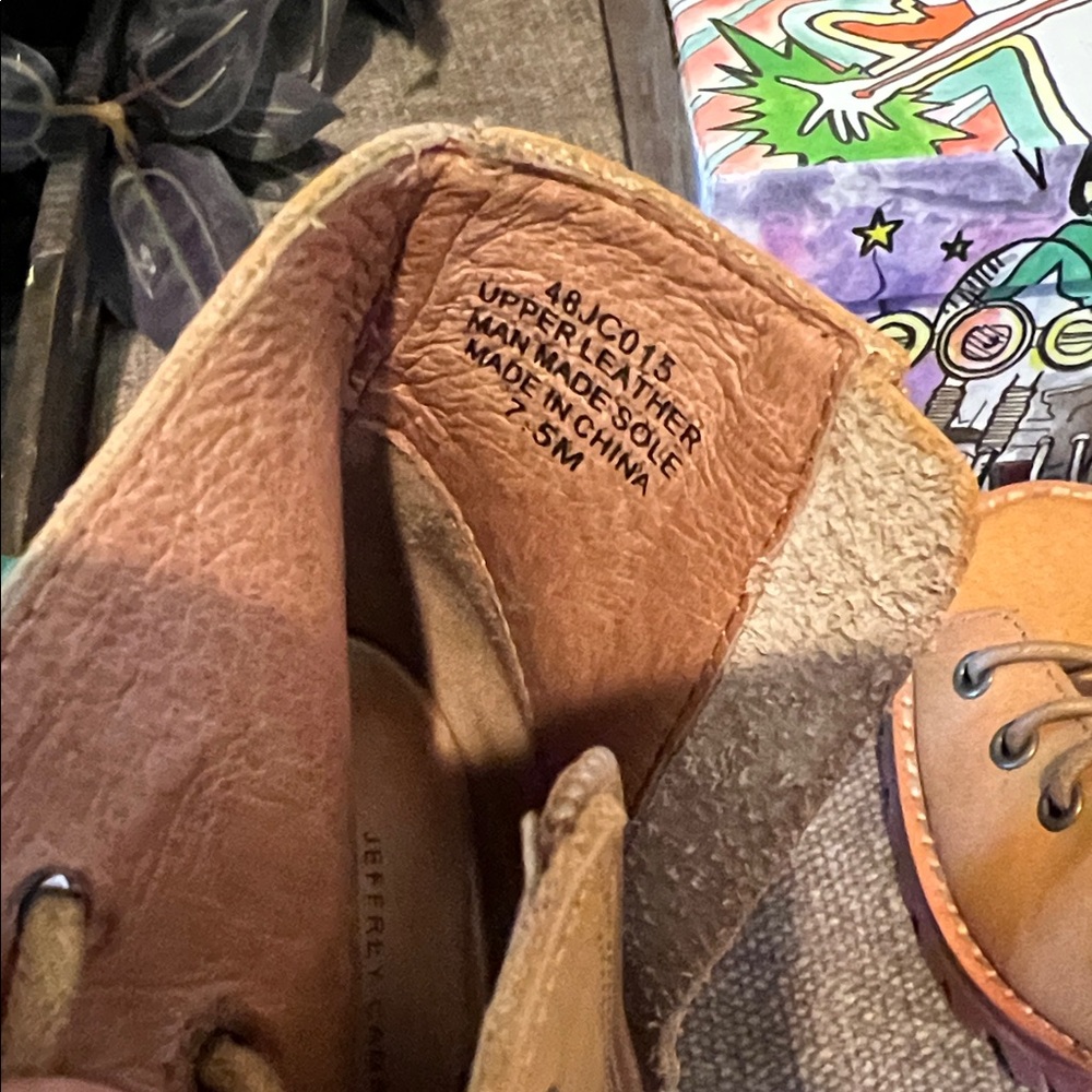 Jeffrey Campbell Tan Lace-Up Peep Toe Boots - Picture 7 of 9